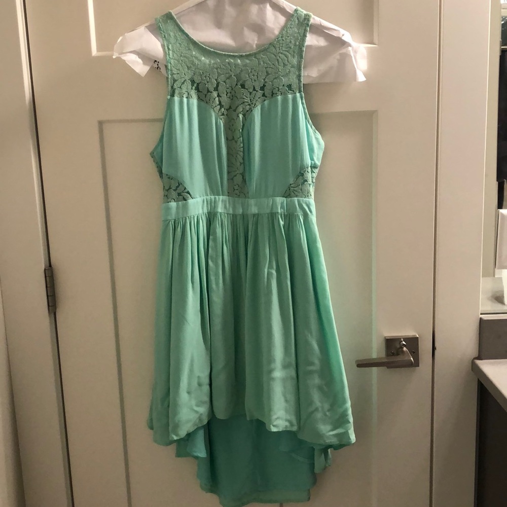 BCBG Aqua lace high low dress